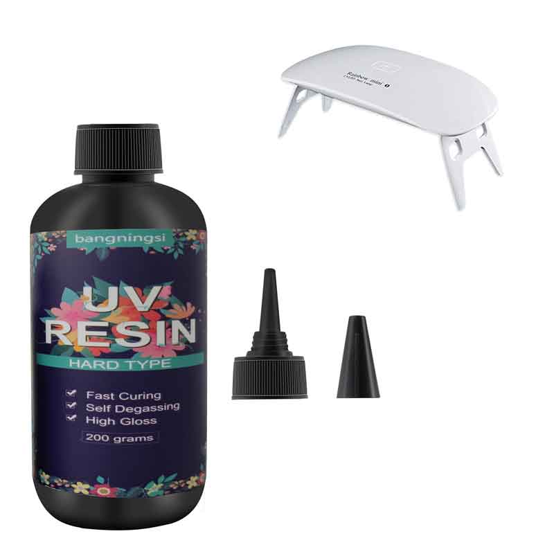 uv resin kit with light for jewelry